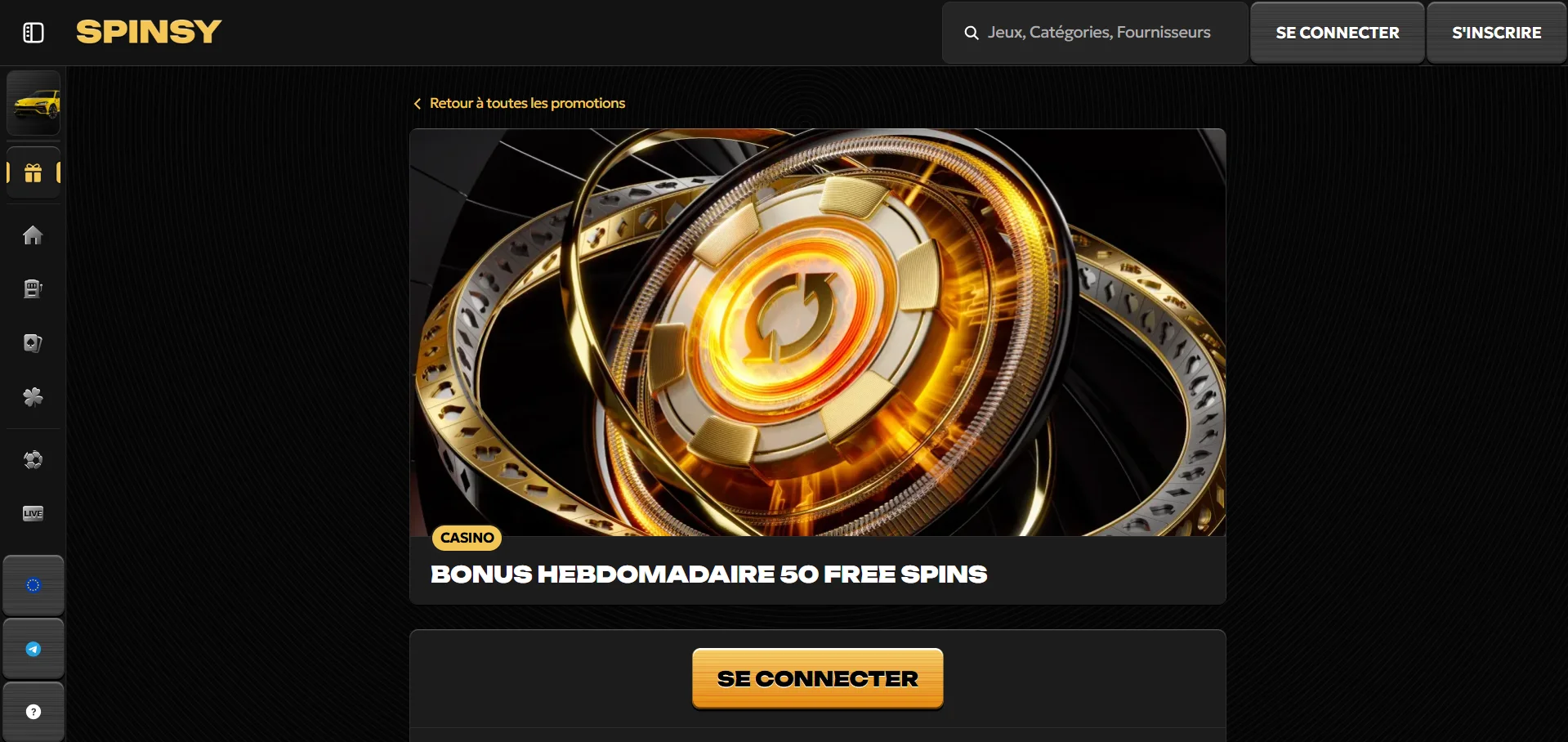 Spinsy Casino : bonus et codes promo